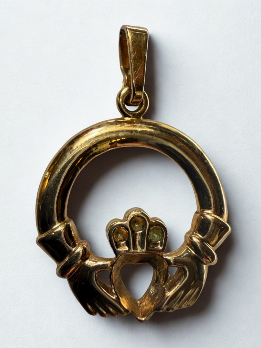 Gold-tone Claddagh Pendant